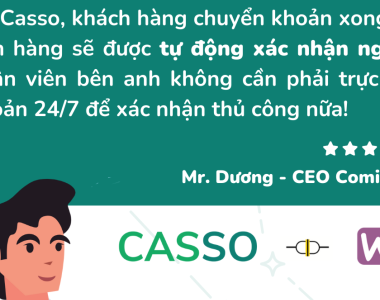 Ứng dụng Casso giúp kế toán tự động xác nhận thanh toán đơn hàng