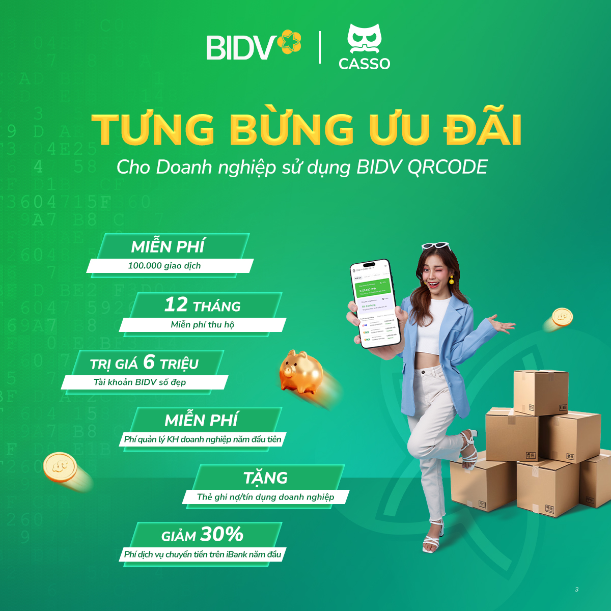 TẬN HƯỞNG ƯU ĐÃI ĐẶC BIỆT TỪ BIDV & CASSO